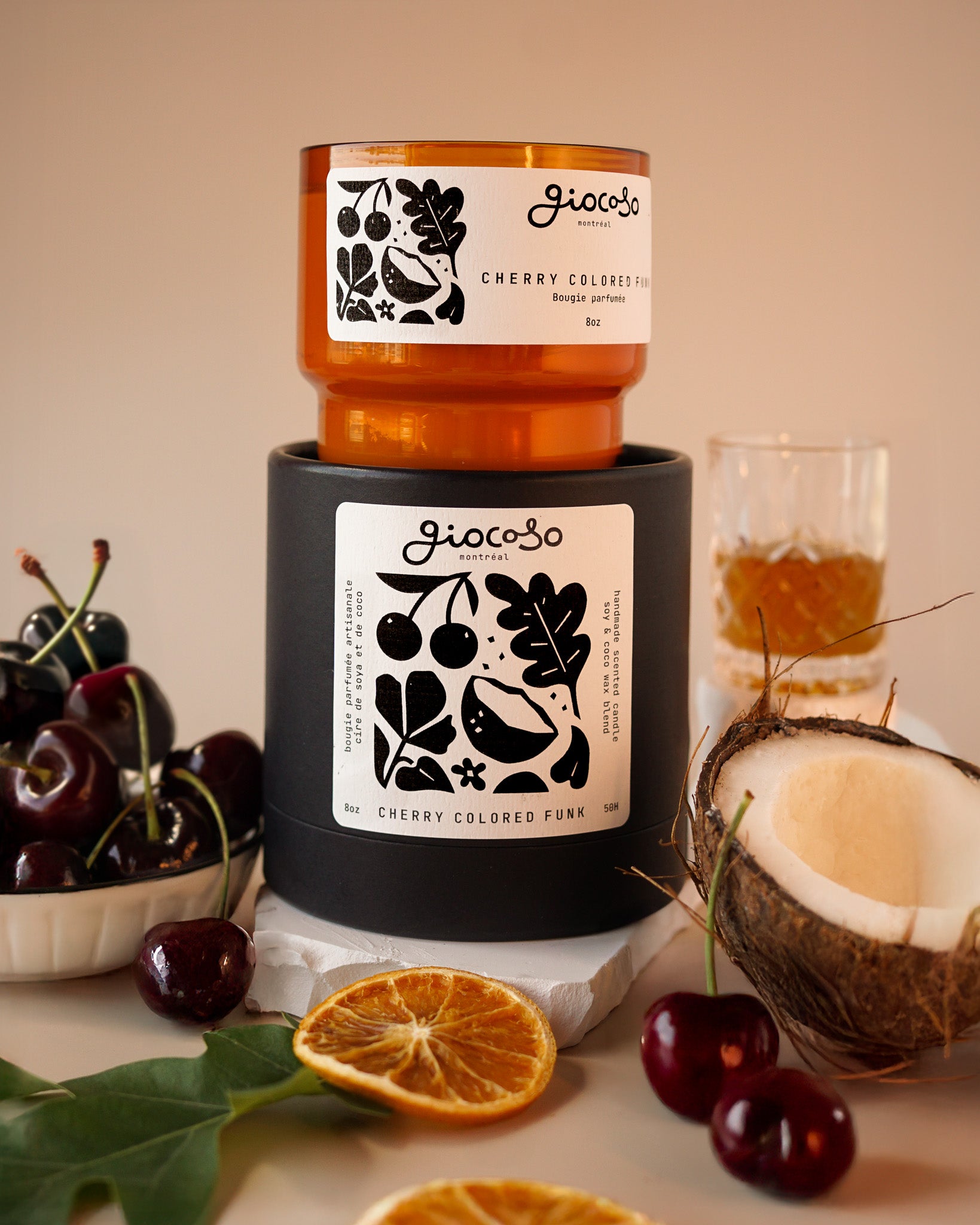 Cherry Colored Funk Scented Candle – Giocoso