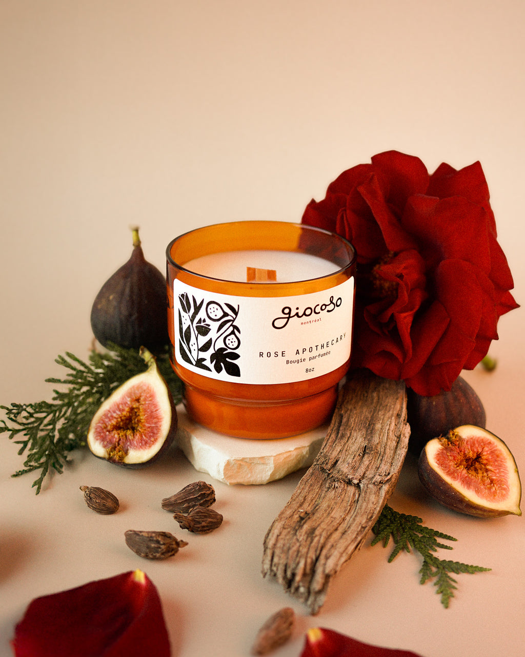 Rose Apothecary Scented Candle 8oz