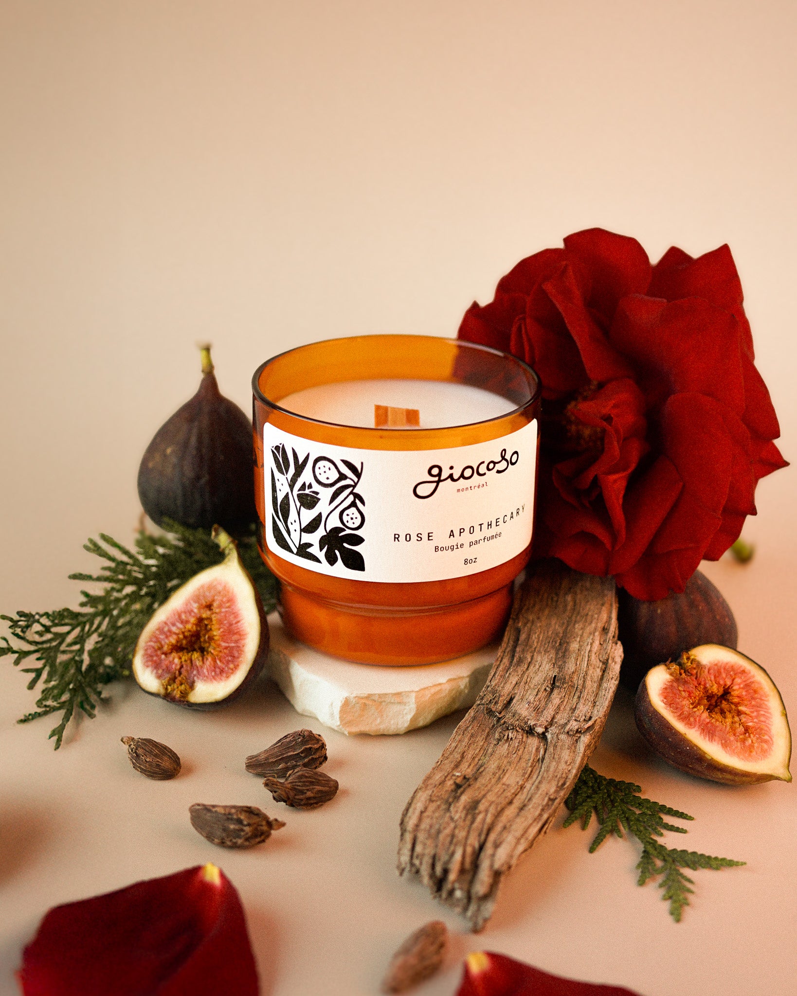 Rose Apothecary Scented Candle 8oz